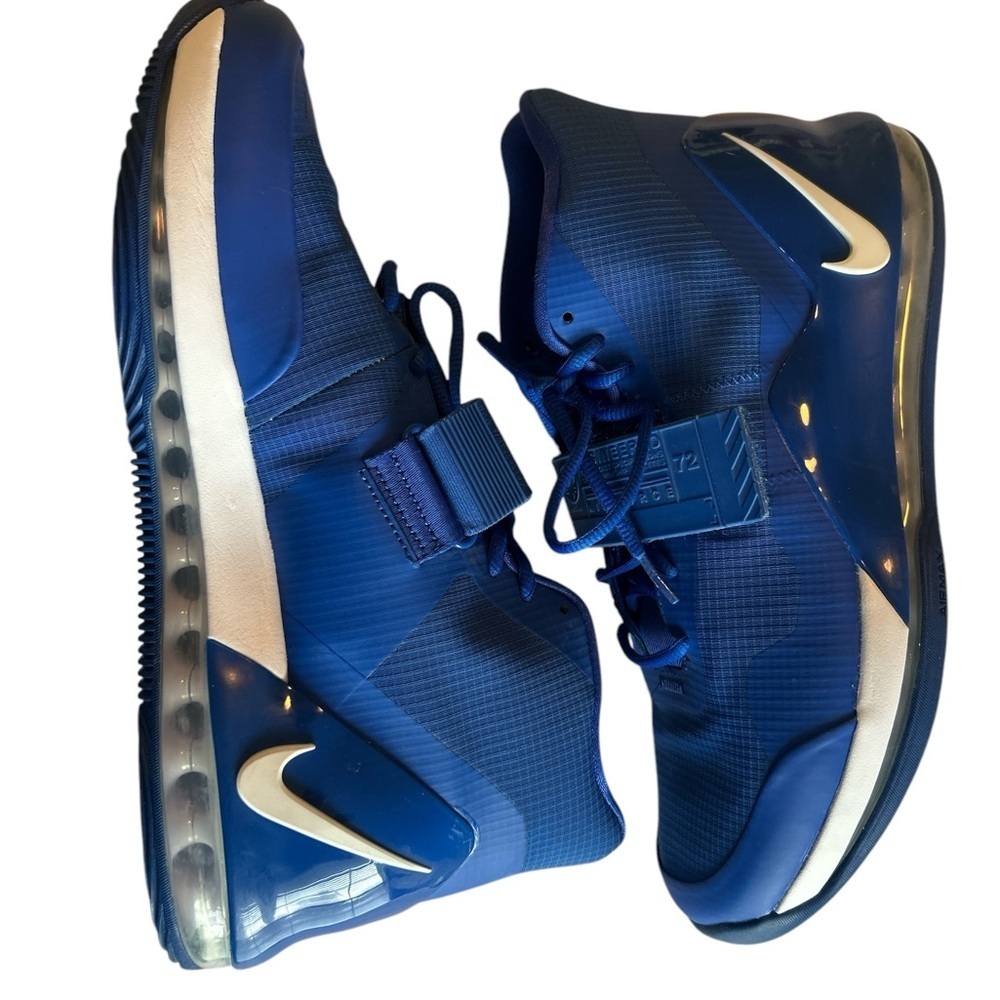 Blue Nike Air Force 72 engineered athletic sneakers with mesh upper and Velcro - Picture 2 of 8